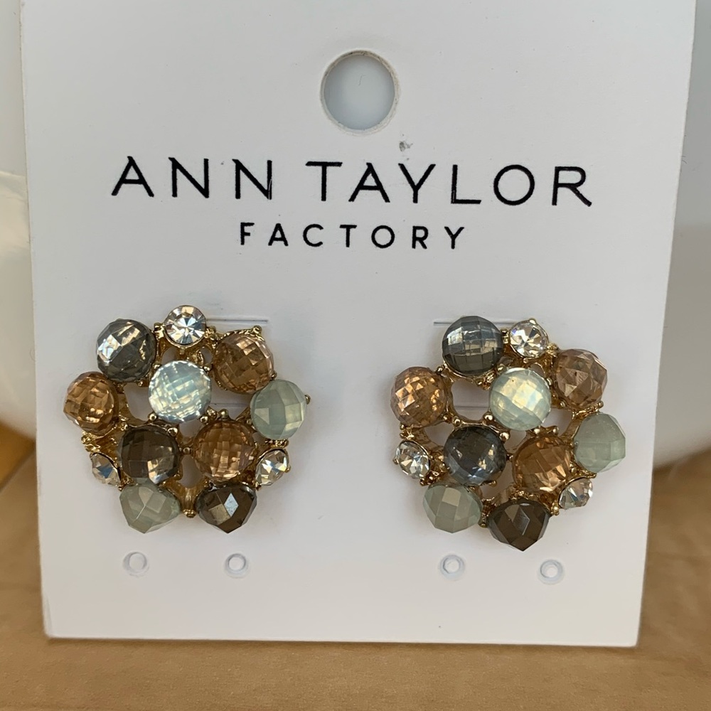 Delicate Gem Cluster Stud Earrings